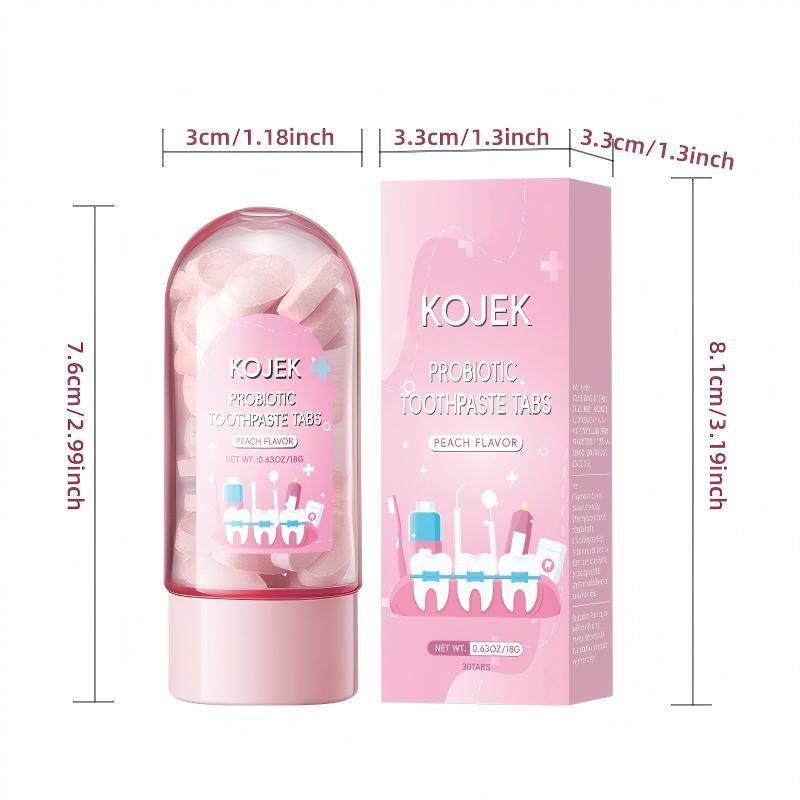 PROBIOTIC TOOTHPASTE TABS PEACH FLAVOR